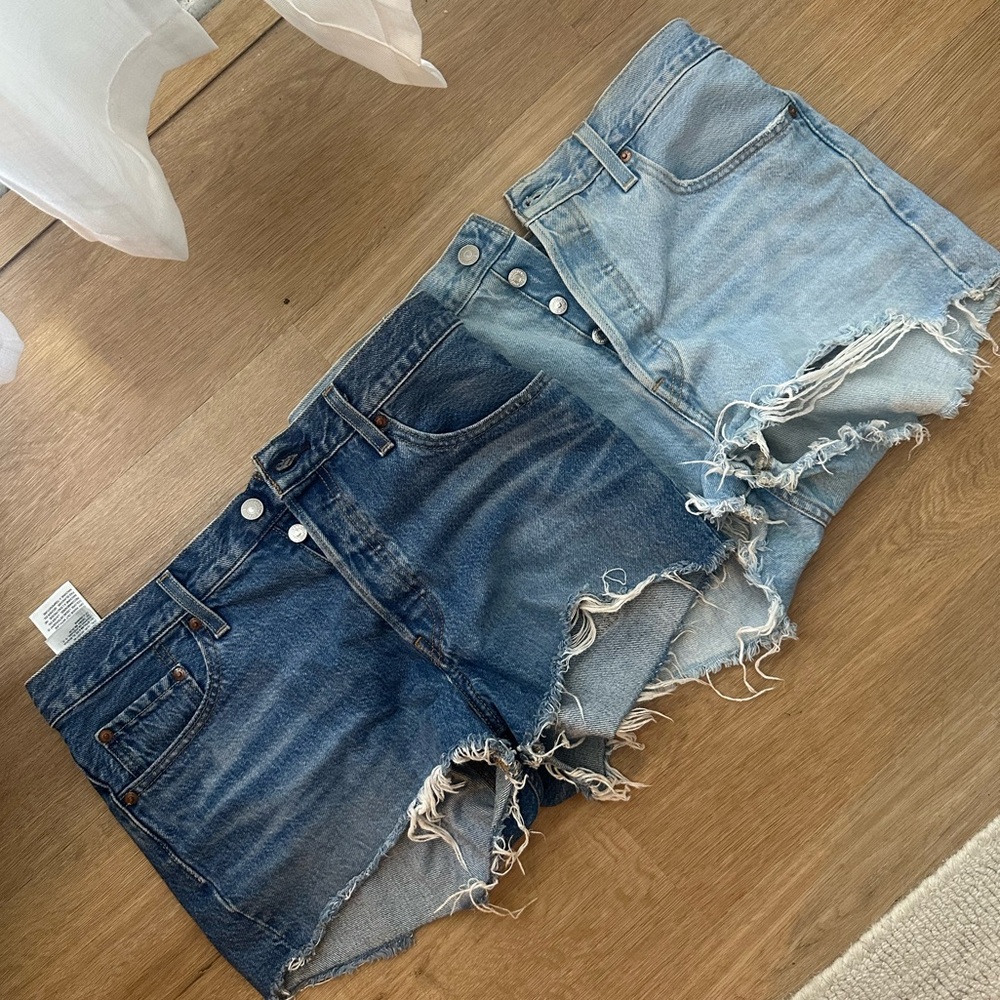 Levi Denim Distressed Women Shorts